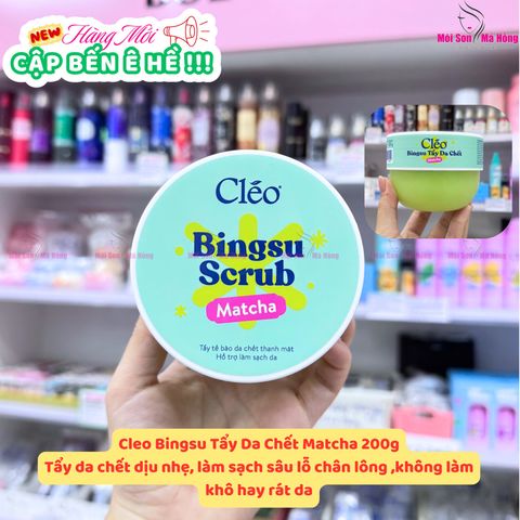 Cleo Tẩy da chết đá bào trà xanh (Bingsu Matcha) 200g