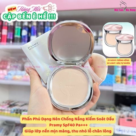 Phấn Phủ Dạng Nén Chống Nắng Kiểm Soát Dầu Pramy Spf40 Pa+++ Sunscreen Pressed Powder 7g
