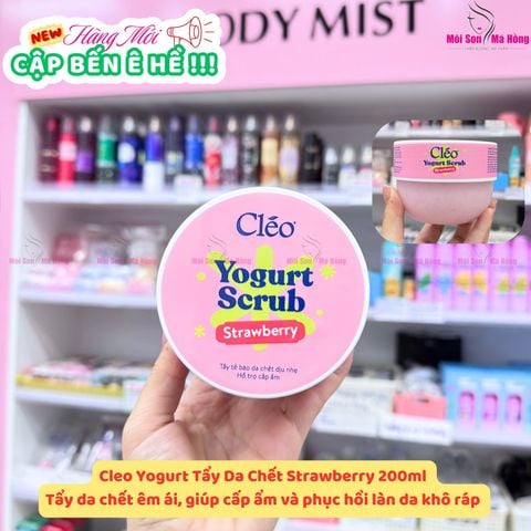 Cleo Tẩy da chết Yogurt  Strawberry 200g