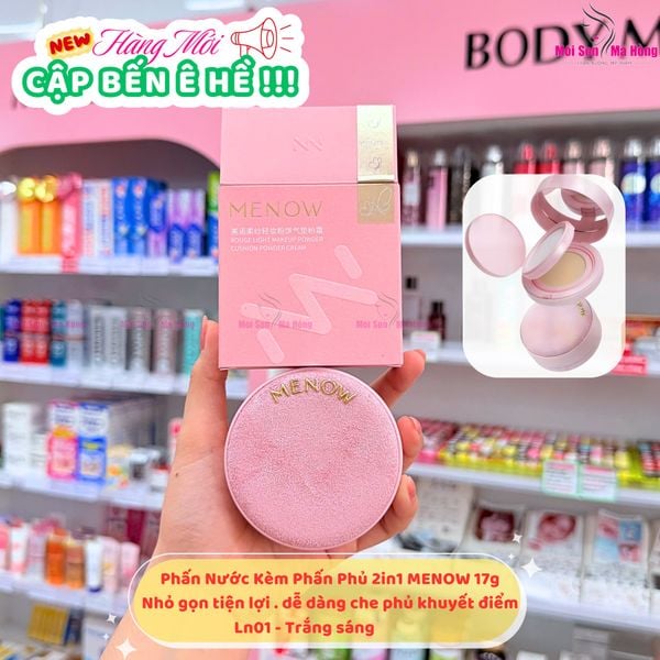 Cushion + phấn phủ nén Menow Rouge Light 17g