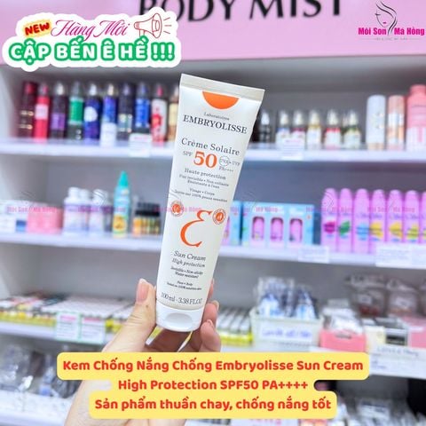 Kem Chống Nắng Embryolisse Chống UV Phổ Rộng 100ml Crème Solaire SPF50 PA++++