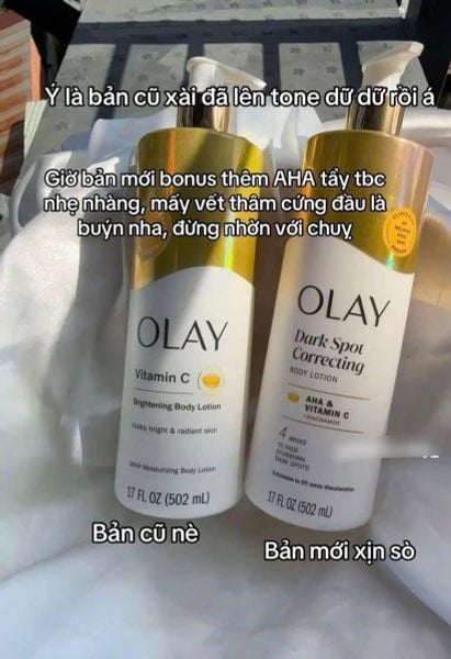 Dưỡng thể trắng da Olay Dark Spot Correcting Body Lotion With AHA, Vitamin C &Niacinamide 502ml