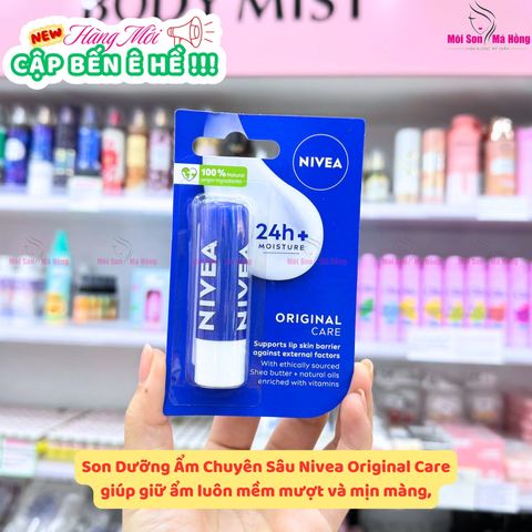 Son Dưỡng Môi Nivea Chuyên Sâu 4.8g Original Care Caring Lip Balm