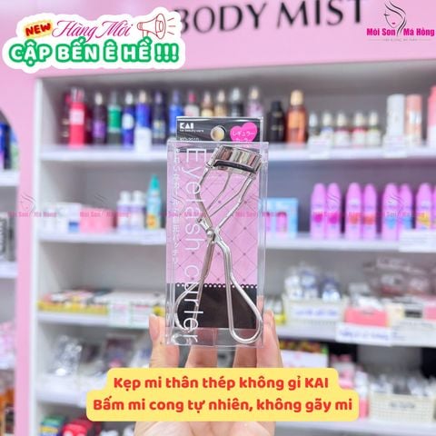 Kẹp mi thân thép không gỉ KAI màu hồng