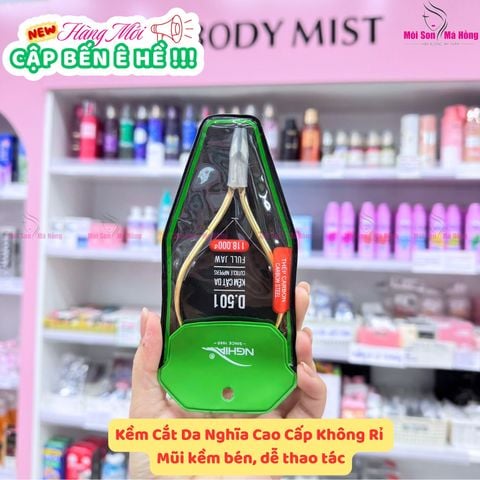 Kềm cắt da Kềm Nghĩa thép chuyên dụng mạ vàng D.501 Full Jaw