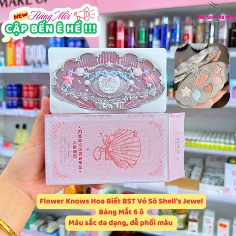 FLOWER KNOWS Shell's Jewel Collection 6 - Color Eyeshadow Palette Bảng Mắt