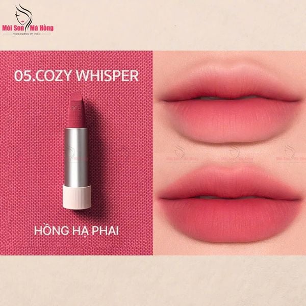 Son Thỏi 3CE Mềm Môi 05 Cozy Whisper - Hồng Hạ Phai 3.5g Cashmere Hug Lipstick