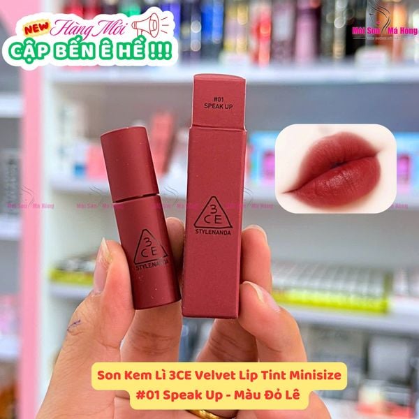 NEW Son Kem Lì 3CE Nhung Lì Velvet Lip Tint Plush 4g