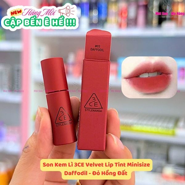 NEW Son Kem Lì 3CE Nhung Lì Velvet Lip Tint Plush 4g