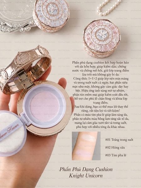 Phấn Phủ Bột + Vỏ  Flower Knows Knight Unicorn BST Kỳ Lân