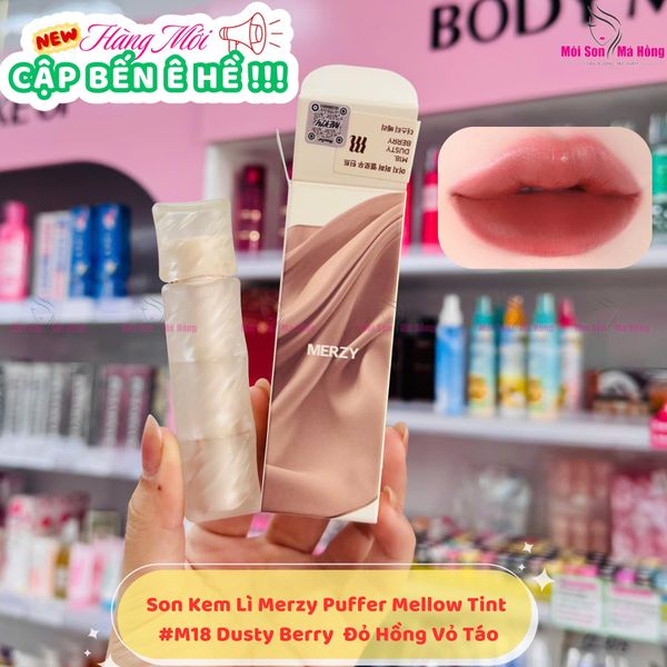 NEW] Son Phao Kem Lì Mềm Mịn Như Bơ, Lâu Trôi Merzy Puffer Mellow Tint 3.7g