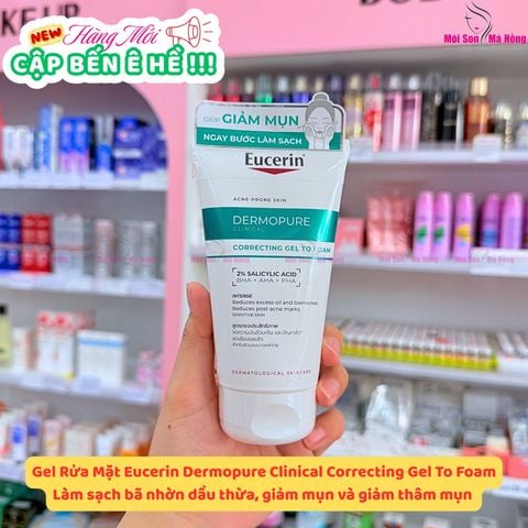 Gel Rửa Mặt Eucerin Cho Da Mụn 150ml Dermopure Clinical Correcting Gel To Foam