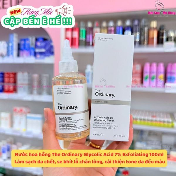 Nước hoa hồng tẩy da chết AHA The Ordinary Glycolic Acid 7% Exfoliating Toner 100ml / 240ml