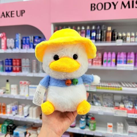Gấu Bông con vật đội mũ vàng nơ, đeo chuông 25cm m28
