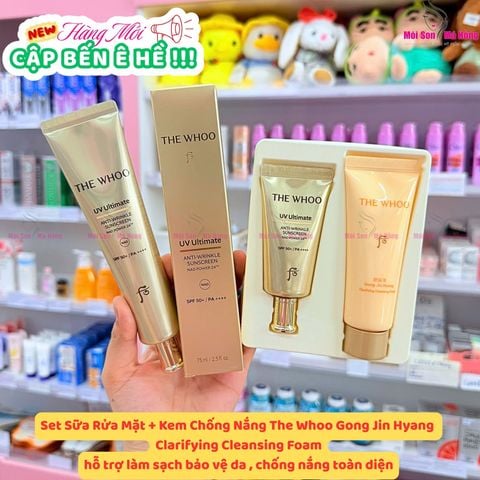 Bộ kem chống nắng chống lão hóa WHOO UV ULTIMATE Anti-Wrinkle Sunscreen Set