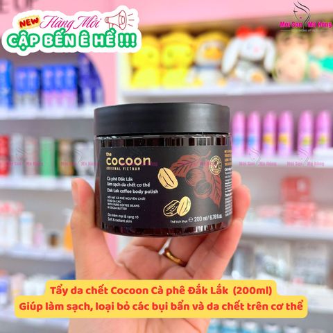 Tẩy Tế Bào Chết Body Cocoon Dak Lak Coffee Body Polish Cà Phê Đắk Lắk 200ml (Mã Mới)