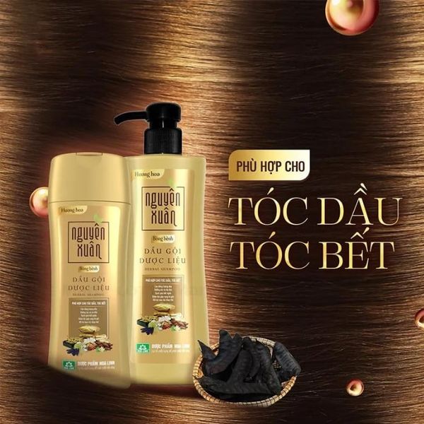 Dầu Gội Dược Liệu Dành Cho Tóc Dầu, Bết Nguyên Xuân Herbal Shampoo 520ml