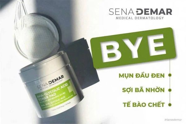 Nước Hoa Hồng Dưỡng Ẩm, Tẩy Tế Bào Chết, Giảm Mụn SenaDemar AHA-Glycolic Acid Toner Pad Hàn Quốc 70 miếng