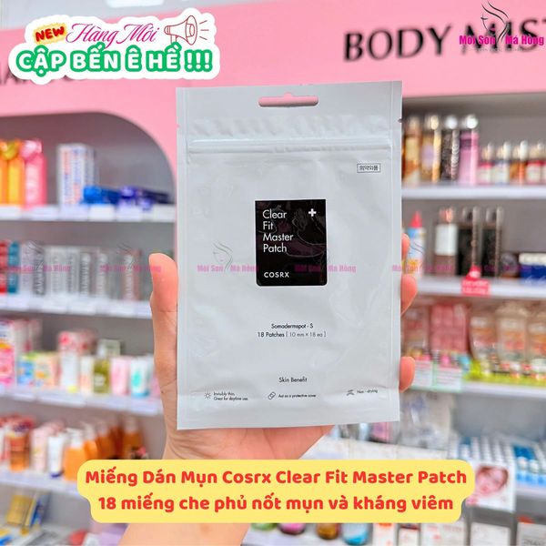 Miếng Dán Mụn Cosrx Che Mụn Hiệu Quả, Siêu Mỏng 18 Miếng Clear Fit Master Patch