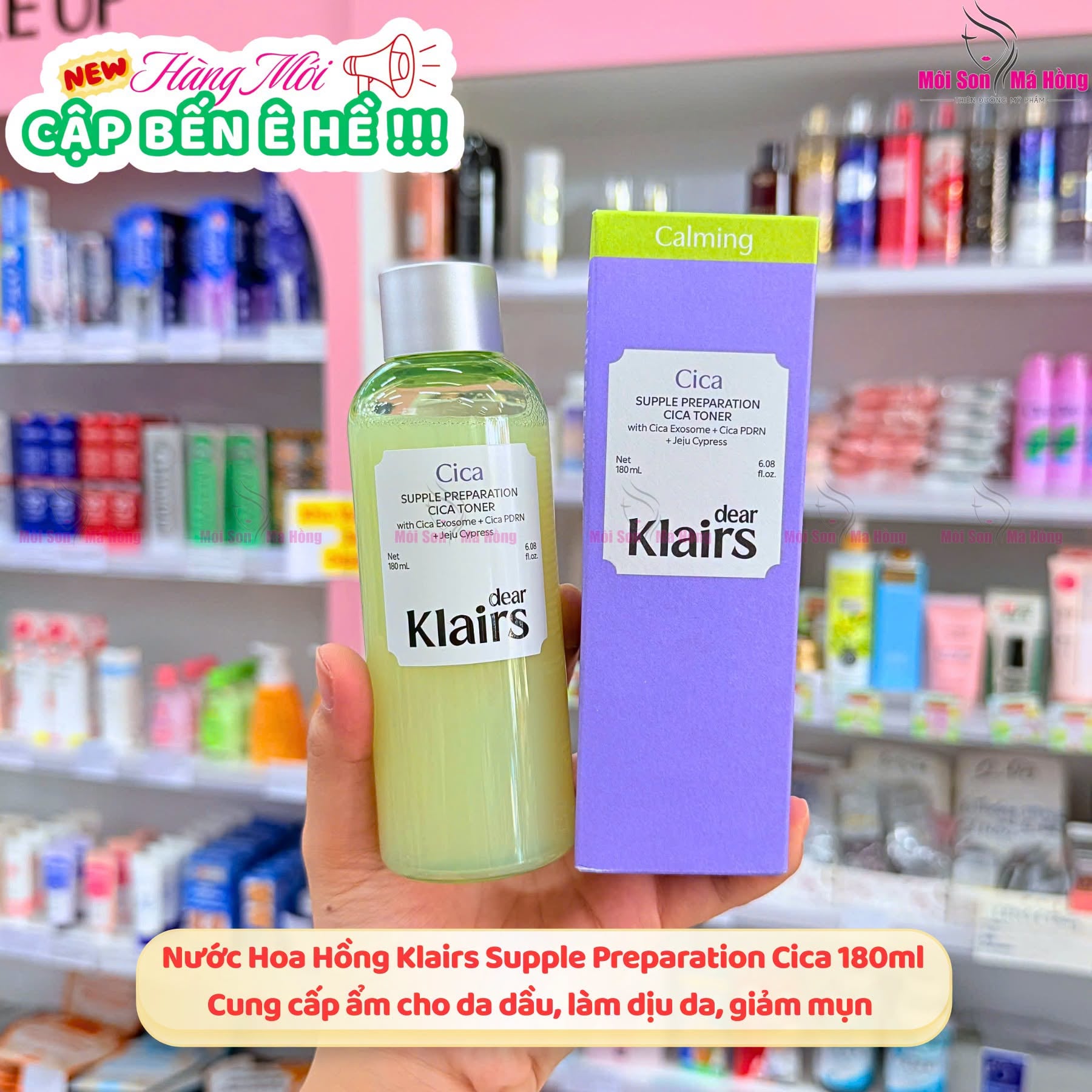 Nước Hoa Hồng Klairs Supple Preparation Cica Toner 180ml
