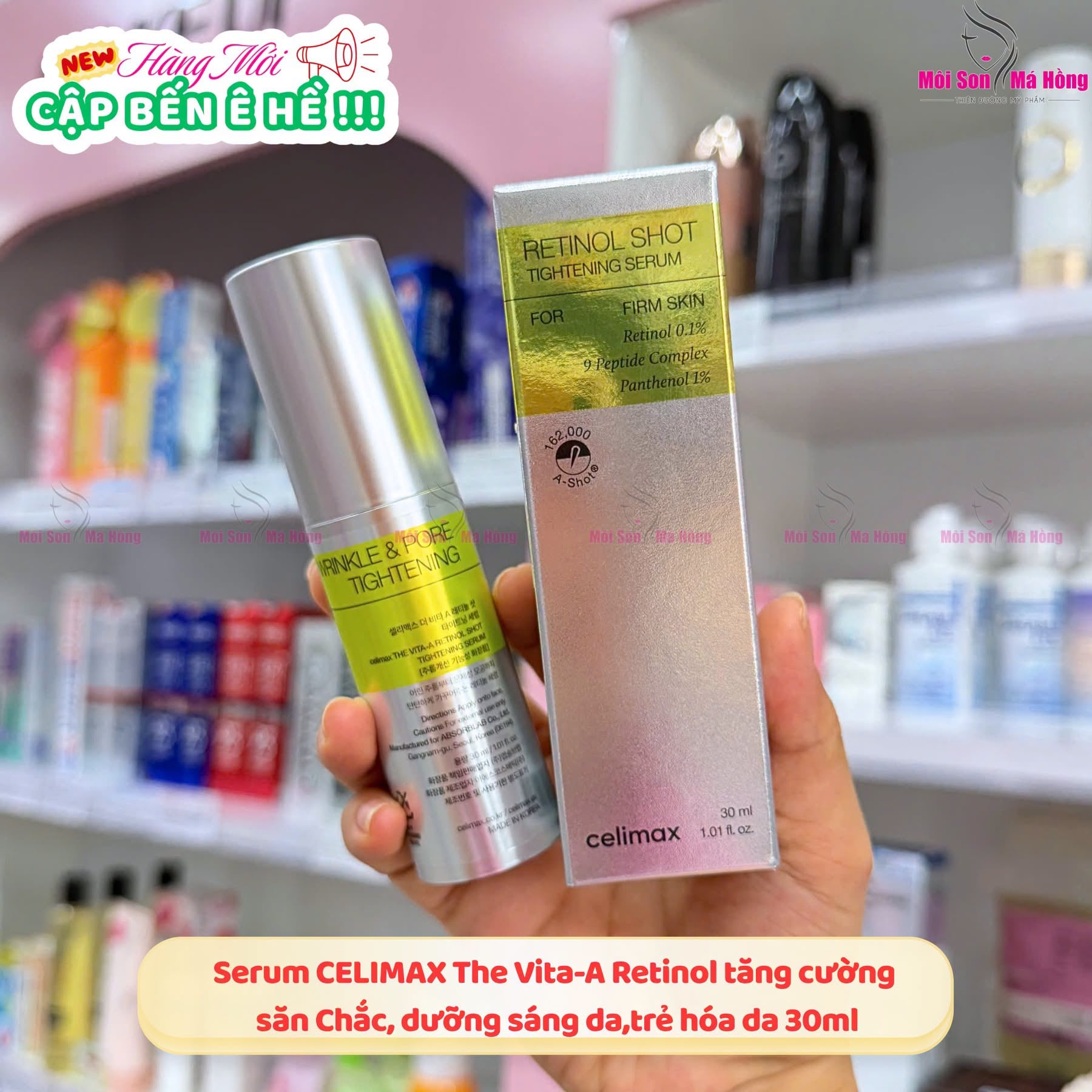 Tinh Chất Dưỡng Mờ Thâm Nám Celimax The Vita-A Retinol Shot Tightening Serum 30ML