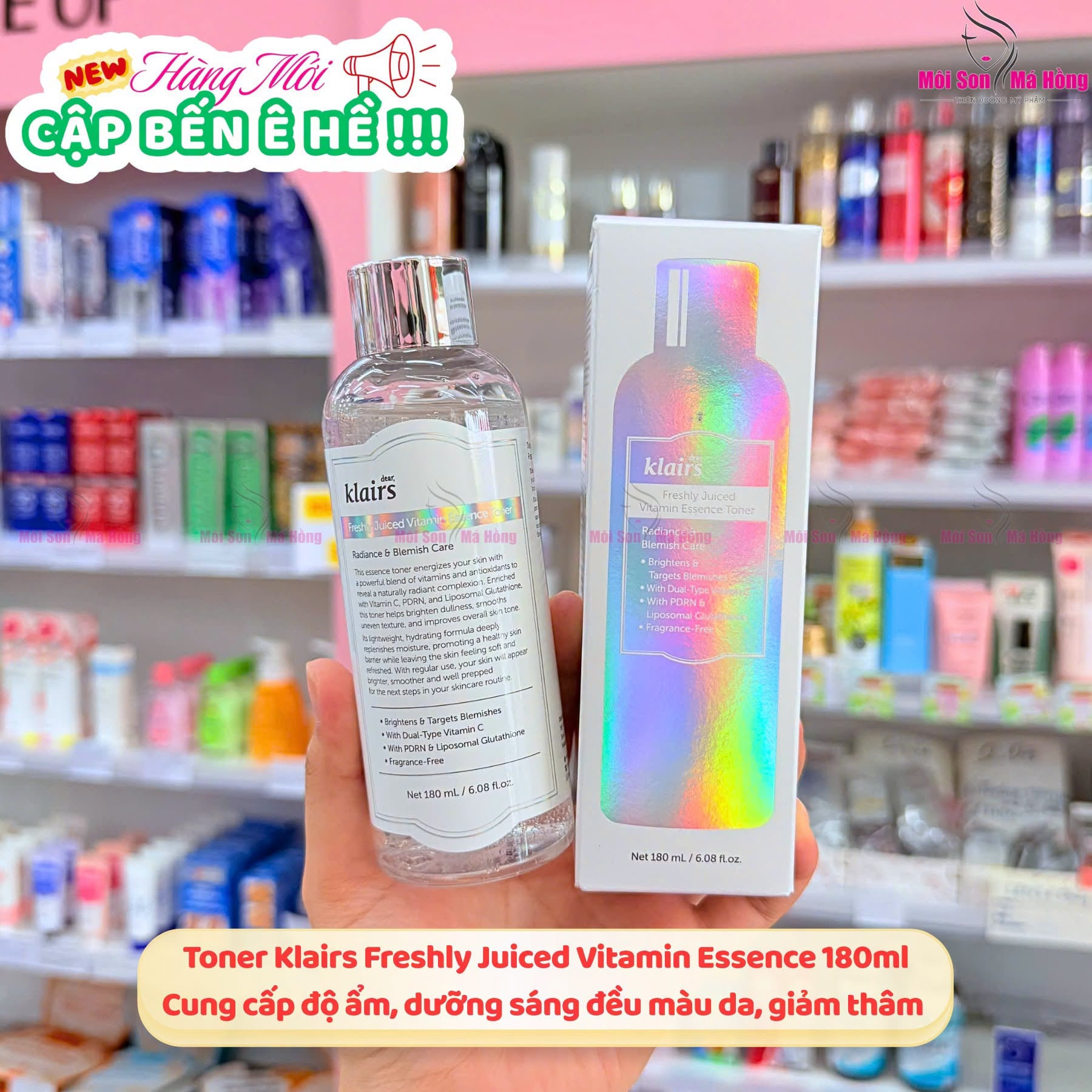 Nước Hoa Hồng Klairs Freshly Juiced Vitamin Essence Toner 180mL
