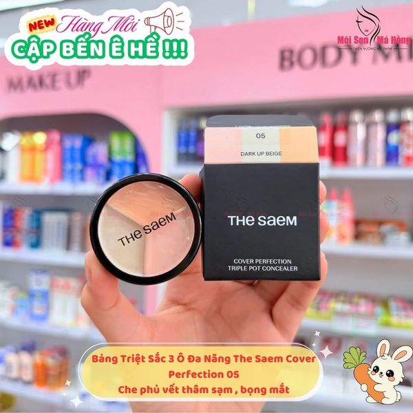 Kem Che Khuyết Điểm The Saem Cover Perfection Triple Pot Concealer