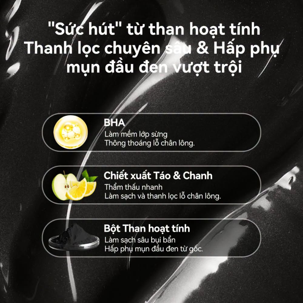 Mặt Nạ Lột Mụn Than Tre Loại Bỏ Mụn Đầu Đen Lanbena Bamboo Charcoal Blackhead Mask 30g