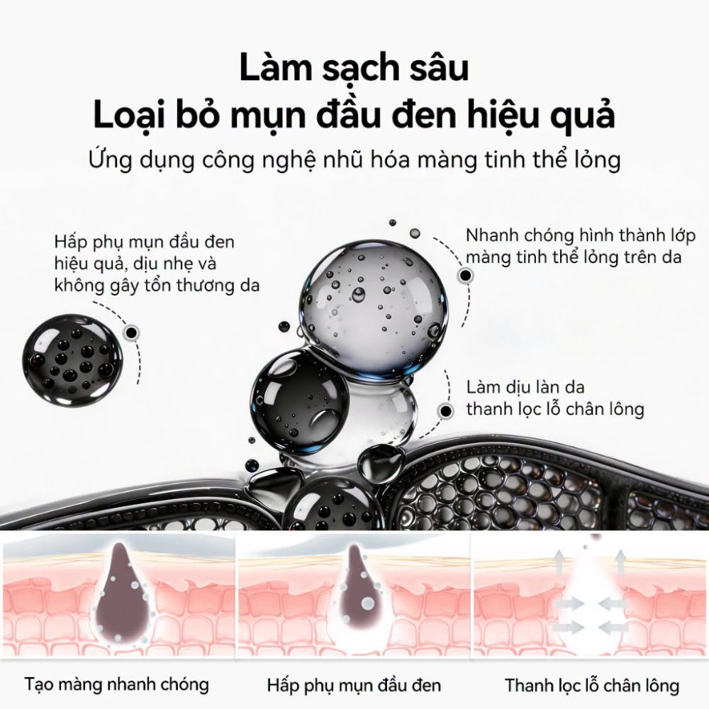 Mặt Nạ Lột Mụn Than Tre Loại Bỏ Mụn Đầu Đen Lanbena Bamboo Charcoal Blackhead Mask 30g