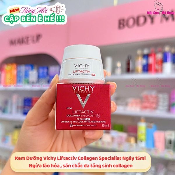 Kem Dưỡng Vichy Laboratoires Liftactiv Collagen Specialist 16 Cream Night Sáng Da, Mờ Thâm Nám Ban Đêm 15ml