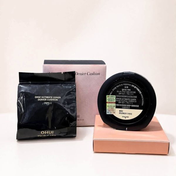 [ Tem LG ] Phấn Nước OHUI Ultimate Cover Denier Cushion 13G + kèm lõi #100D  tone 21