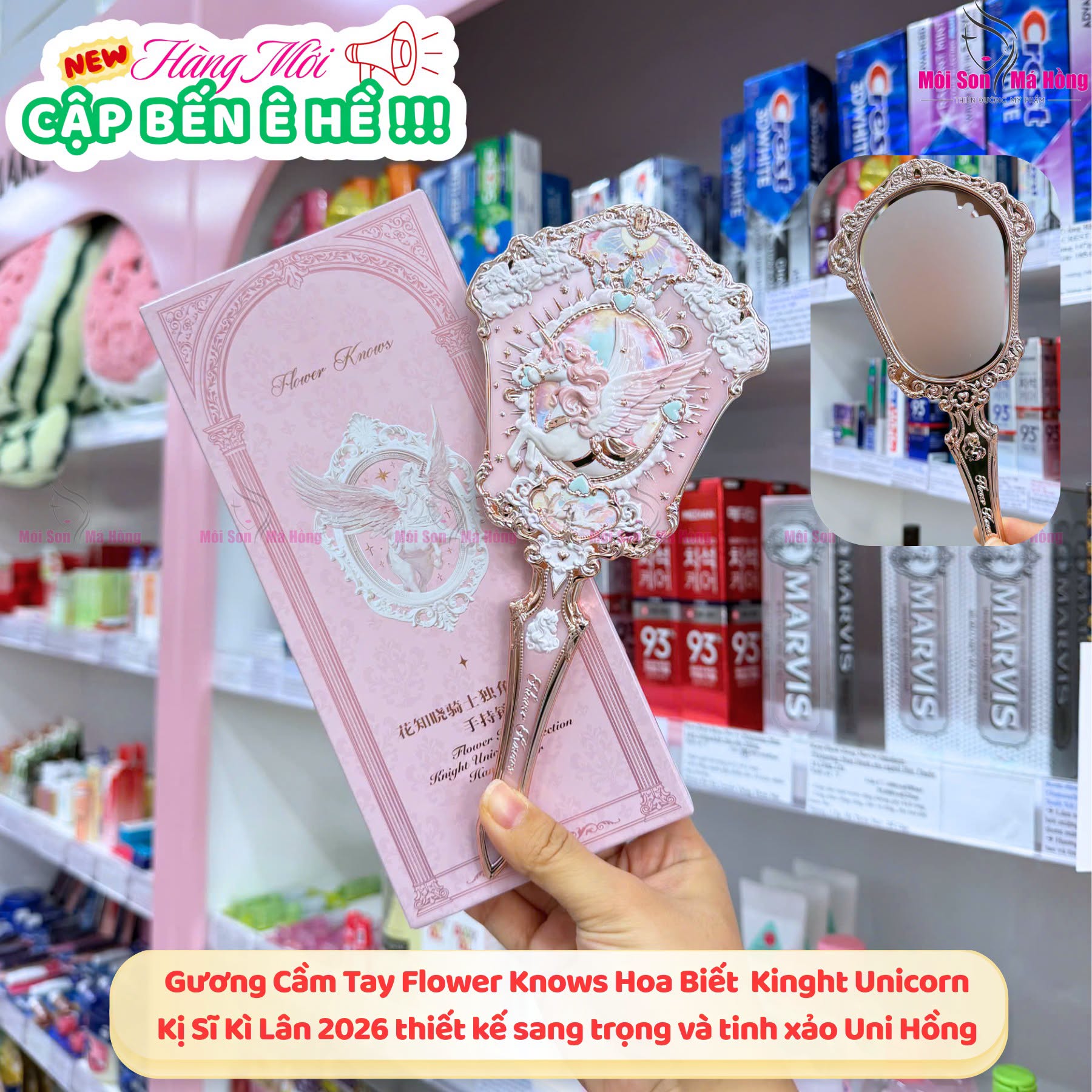 Gương Knight Unicorn Cloud Hiệp Sĩ Kỳ Lân Flower Knows Chính Hãng