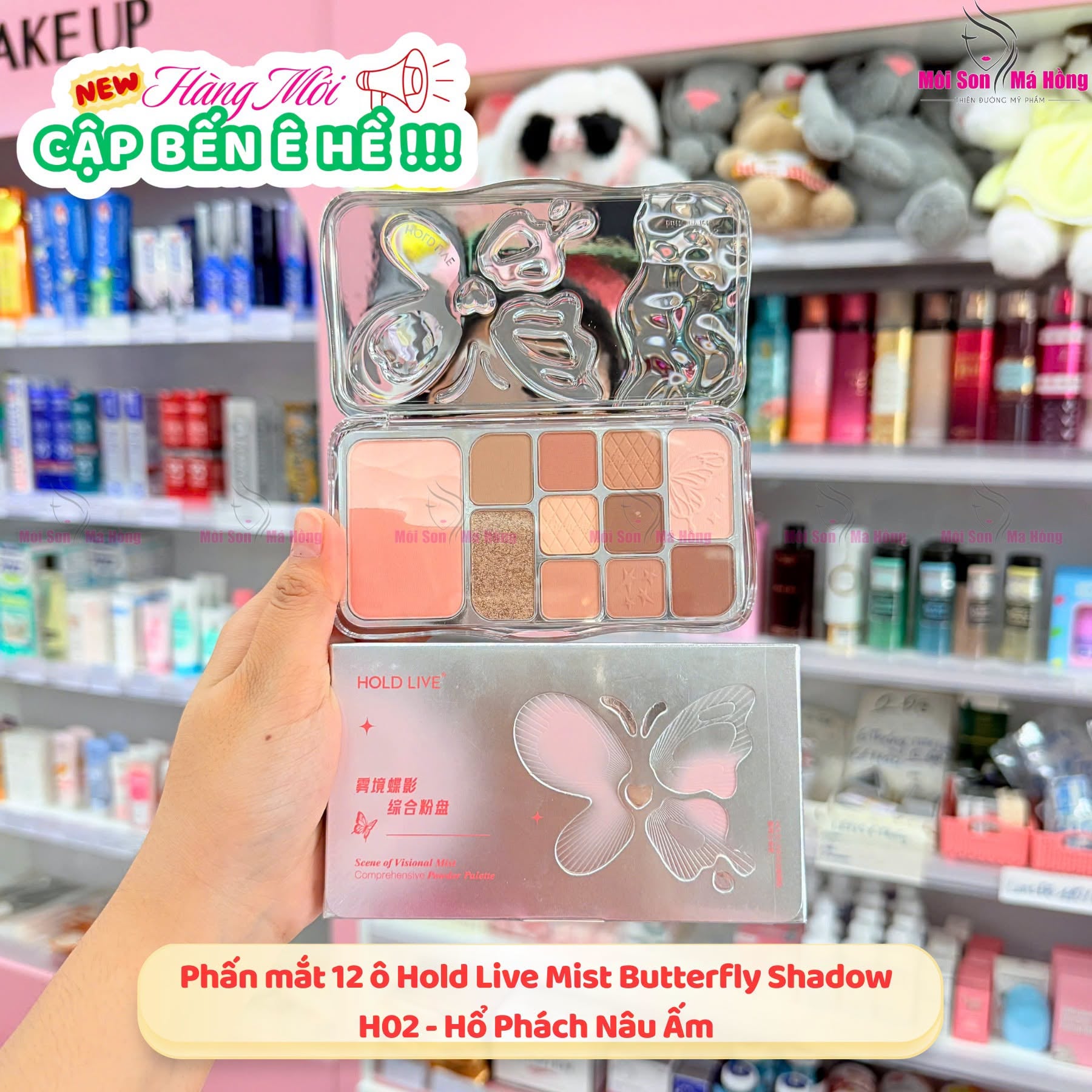 Bảng phấn mắt má tiện dụng Hold Live Mist Butterfly 11 ô