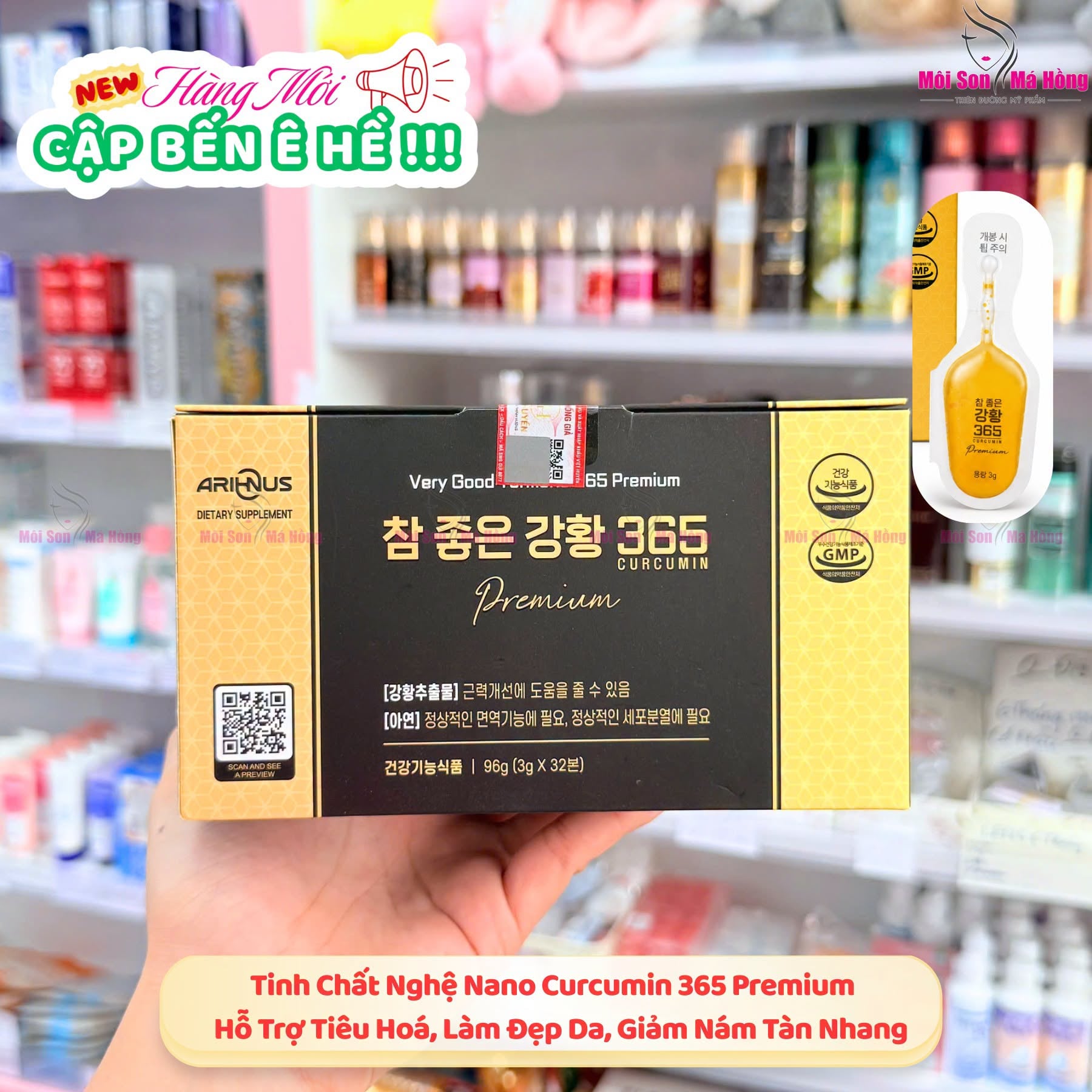 Nano 365 Curcumin Premium Ji Chang-Wook Version Tinh Nghệ Nano Hàn Quốc (32 Tép)