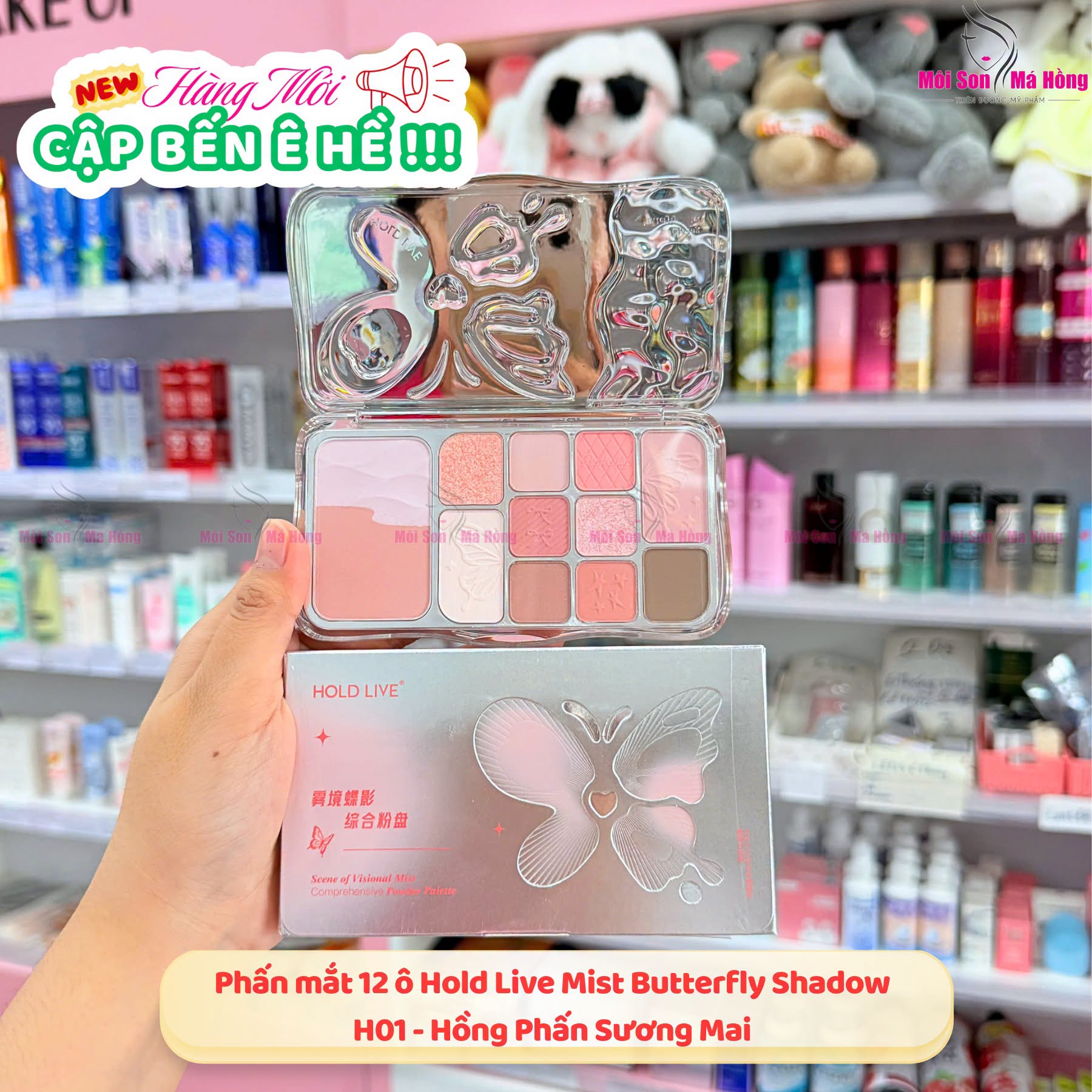 Bảng phấn mắt má tiện dụng Hold Live Mist Butterfly 11 ô