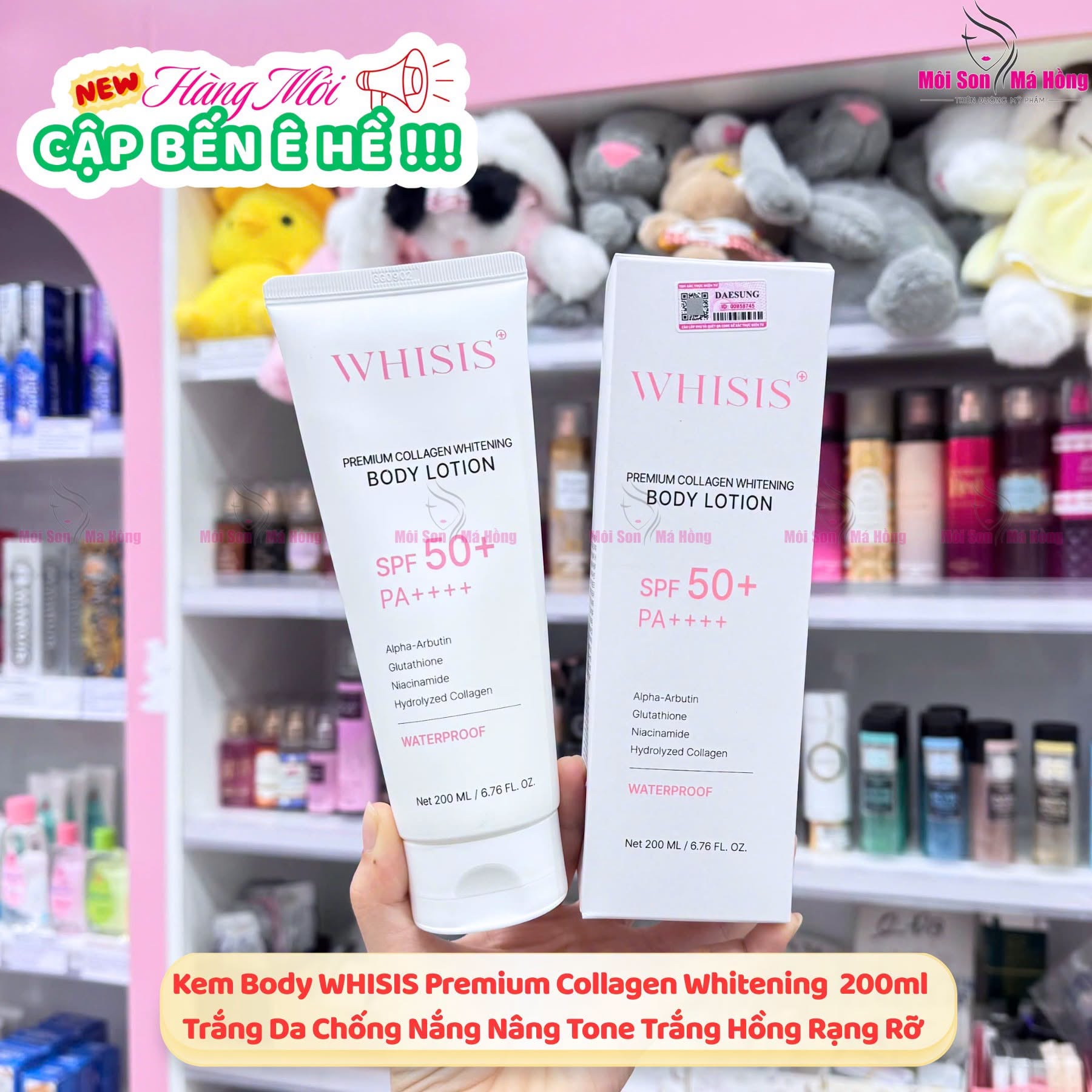 Kem Dưỡng Thể Whisis Premium Collagen Whitening Body Lotion Chống Nắng