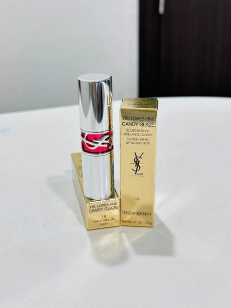 Son Dưỡng YSL Loveshine Candy Glaze 16 Watermelon High Màu Hồng Nâu