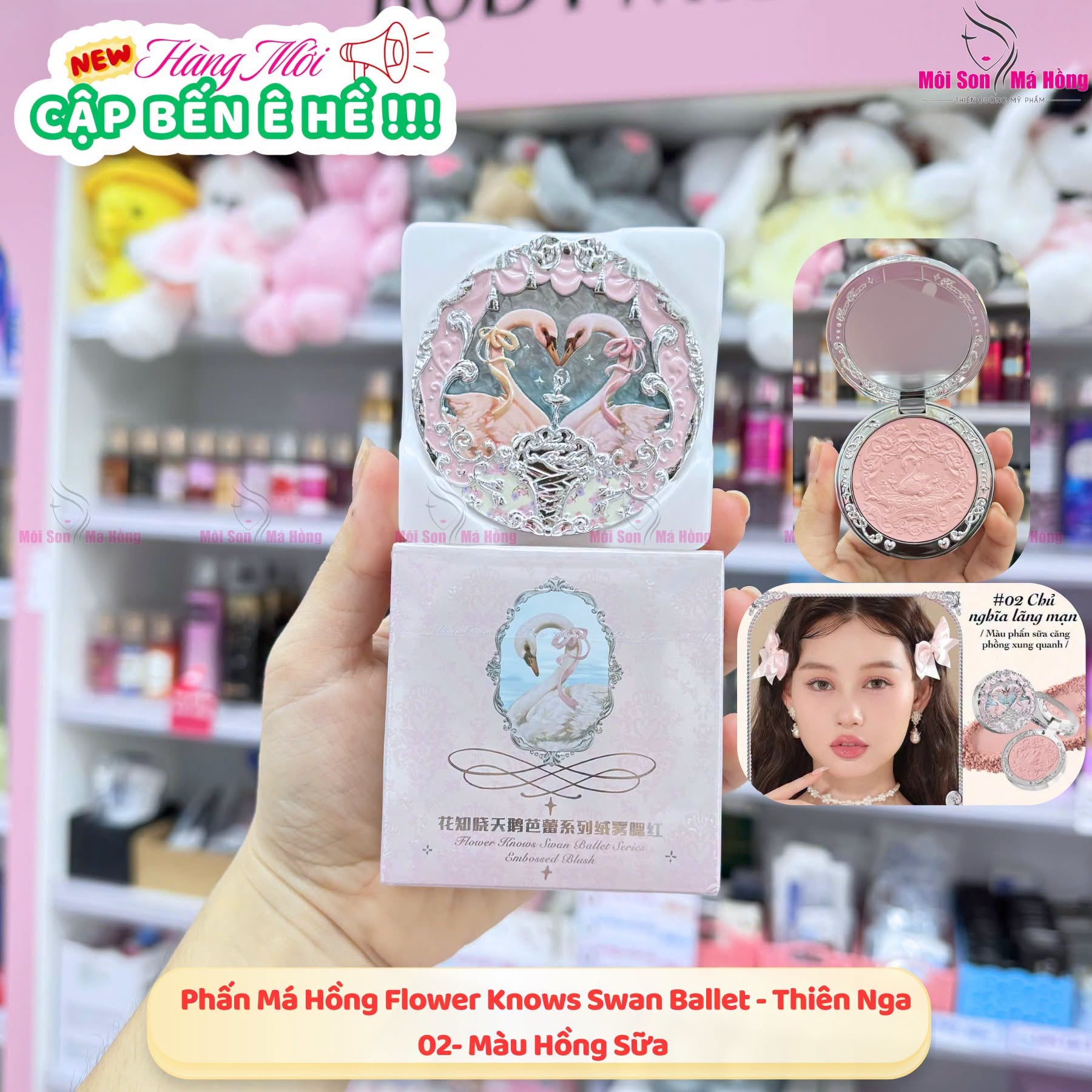 Phấn Má Hồng Flower Knows Swan Ballet - Thiên Nga Ba Lê