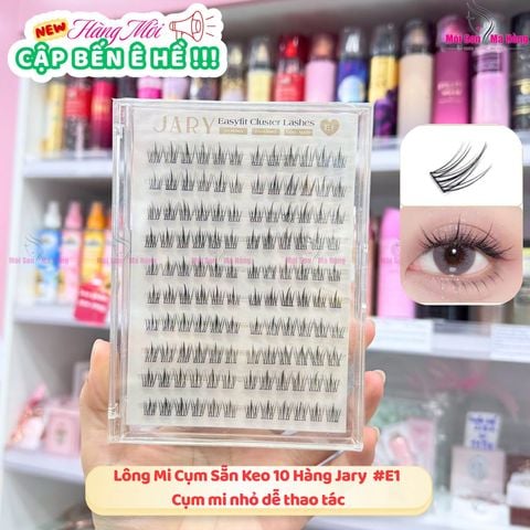 Lông Mi Cụm Sẵn Keo 10 Hàng Jary Easyfit Cluster Lashes