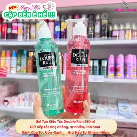 Gel tạo kiểu tóc giữ nếp tự nhiên Double Rich Sorf Hold 250ml