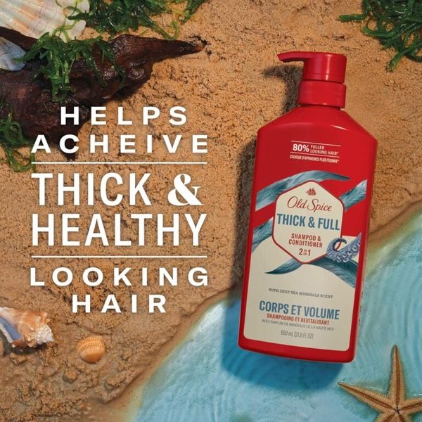 Dầu Gội Xả 2in1 Old Spice Cho Nam Hương Gỗ Đàn 650ml 2-in-1 Shampoo and Conditioner #Timber