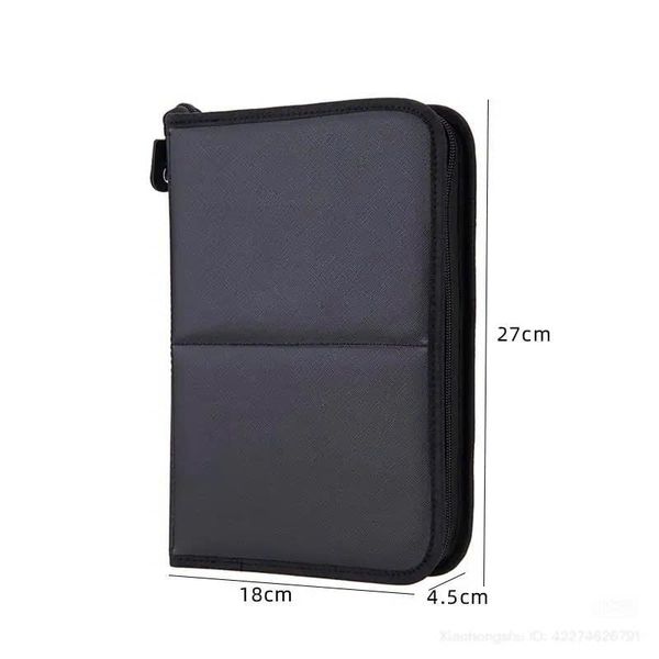 Bao Da Đựng Cọ Trang Điểm Gấp Gọn 29 Lỗ Màu Đen