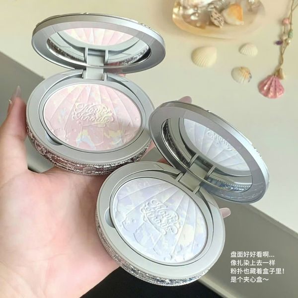 Flower Knows Phẩn Phủ Nén  Thủy Tinh căng bóng “glass skin” Vỏ Trai Biển Cả Shell's Jewel