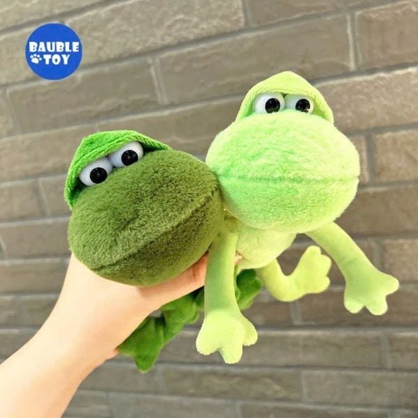 Móc khóa ếch xanh to đội mũ