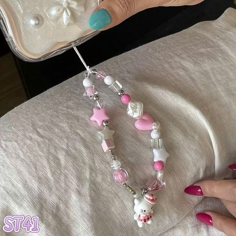 Dây đeo điện thoai kitty đội nón ST41