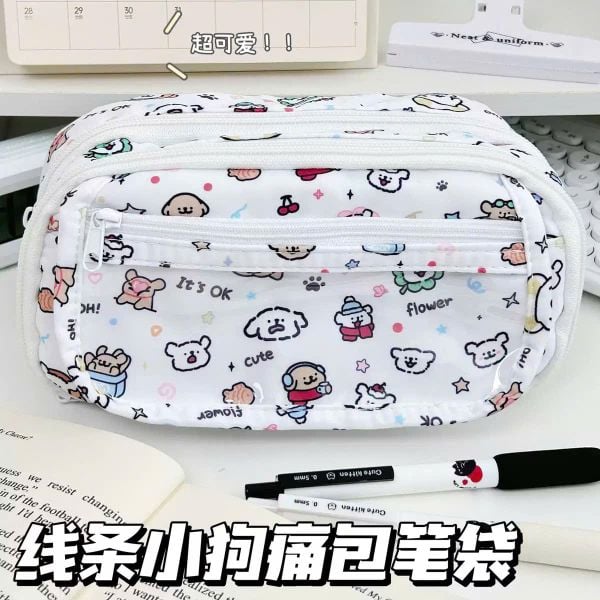 Tứi đựng bút carybara cá sấu lulu-mã mới