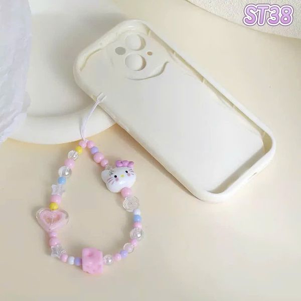 Dây đeo điện thoại kitty phomai hồng ST38