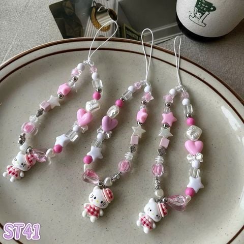 Dây đeo điện thoai kitty đội nón ST41