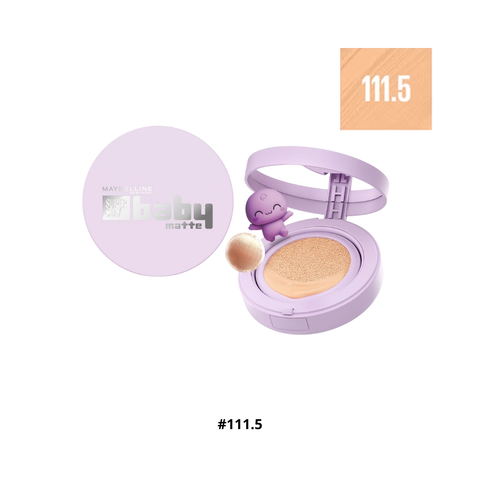Phấn Nước Mịn Lì Maybelline New York Super Stay Baby Matte Up To 24H Soft Matte Cushion Che Phủ Tốt, Bền Màu 11g #111.5