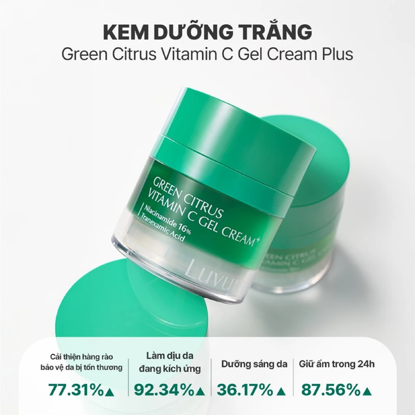 Kem Dưỡng Luvum Green Citrus Vitamin C Gel Cream Plus Dưỡng Sáng Đều Màu Da 50ml